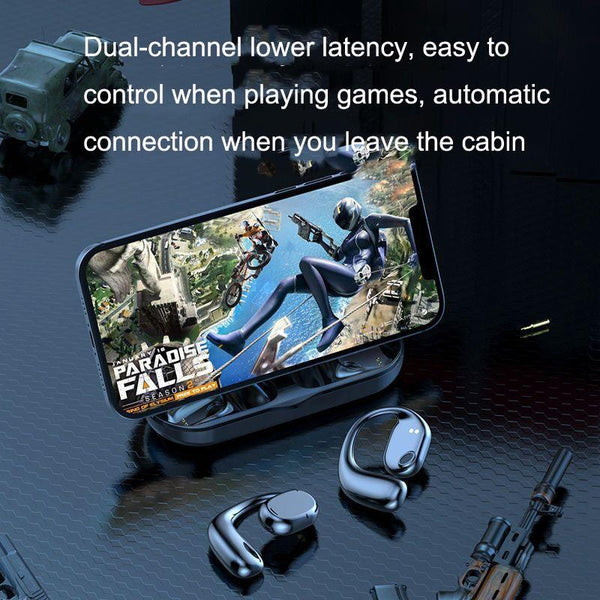 Wireless Bluetooth Sports Earphone Js270 Hanging Design Black Earbuds