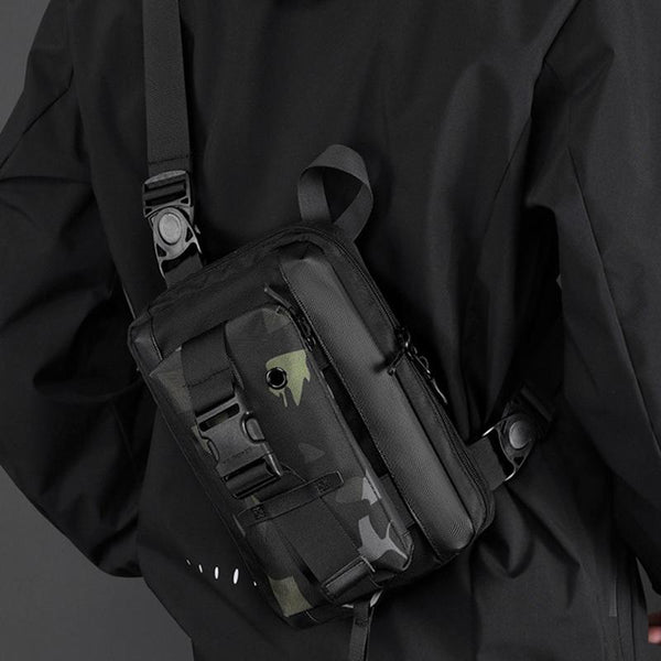 Functional Men Chest Bag Versatile Messenger For Everyday Use Black Bags