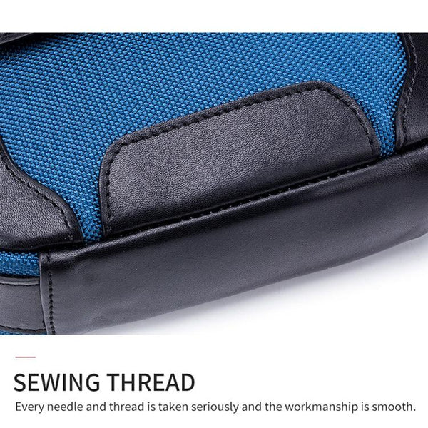 Men Leather Diagonal Shoulder Bag Multi Function Red Bags