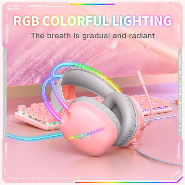 Rgb Light Gaming Headset 2M Cable Black Headsets