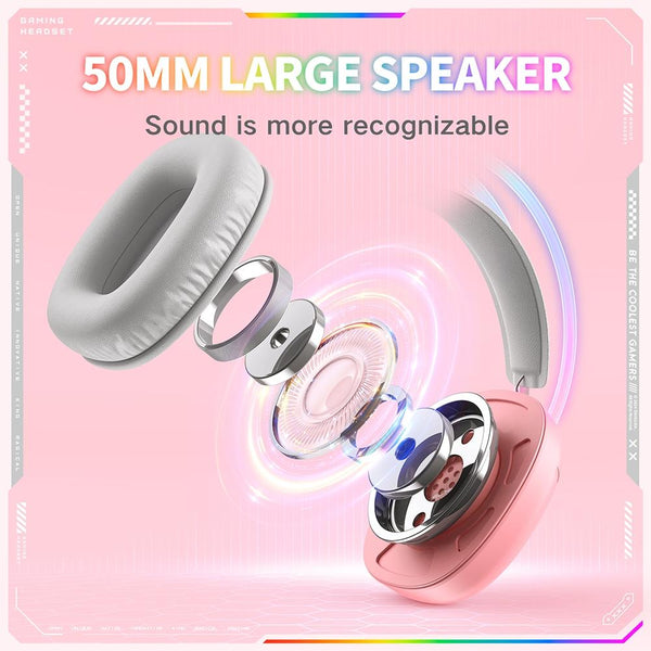 Rgb Light Gaming Headset 2M Cable Black Headsets