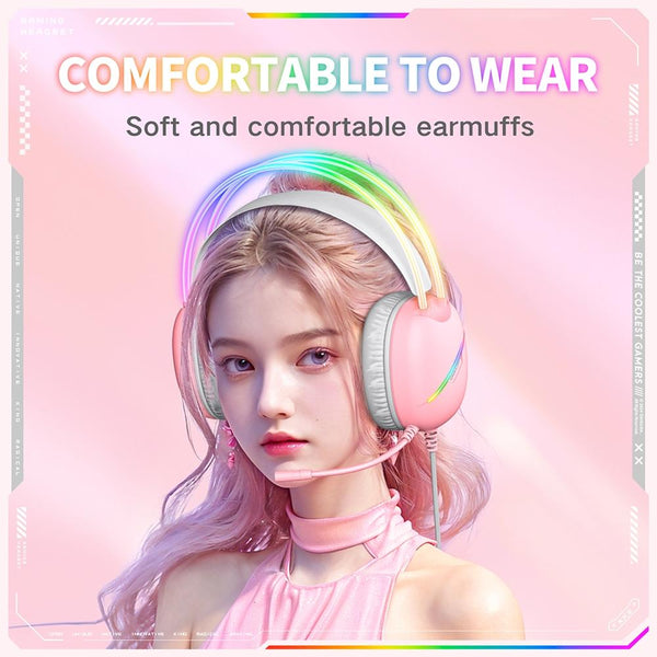 Rgb Light Gaming Headset 2M Cable Black Headsets