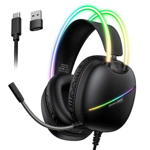 Rgb Light Gaming Headset 2M Cable Black Headsets
