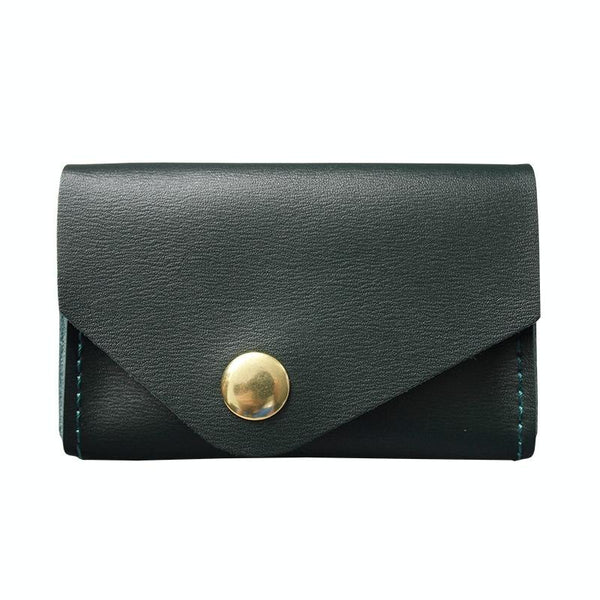Waterproof Leather Card Holder Durable & Stylish Green Business Card Holders