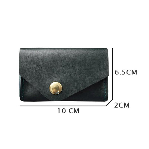 Waterproof Leather Card Holder Durable & Stylish Green Business Card Holders