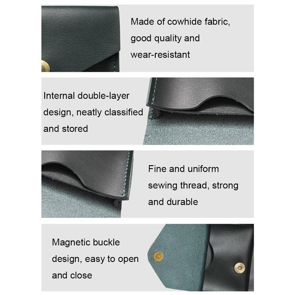 Waterproof Leather Card Holder Durable & Stylish Green Business Card Holders