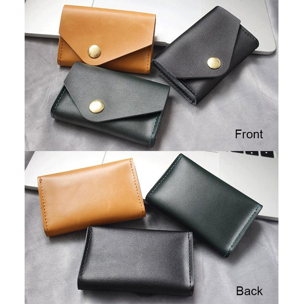 Waterproof Leather Card Holder Durable & Stylish Green Business Card Holders