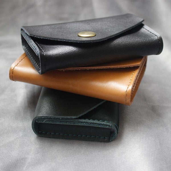 Waterproof Leather Card Holder Durable & Stylish Green Business Card Holders