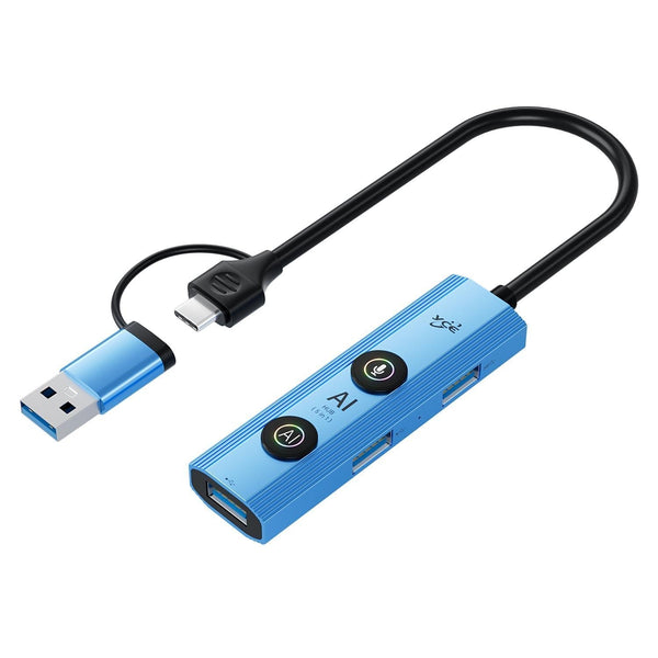 5 In 1 Usb3.0 / Type C Hub Adapter Dock Blue Usb Cables Hubs & Adapters