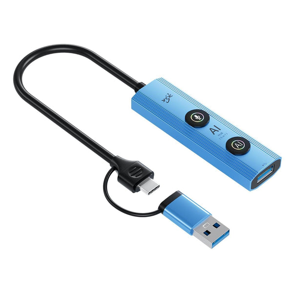 5 In 1 Usb3.0 / Type C Hub Adapter Dock Blue Usb Cables Hubs & Adapters