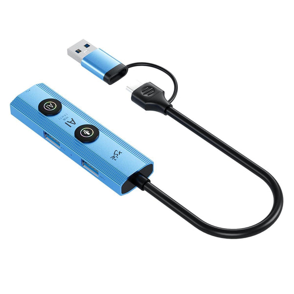 5 In 1 Usb3.0 / Type C Hub Adapter Dock Blue Usb Cables Hubs & Adapters