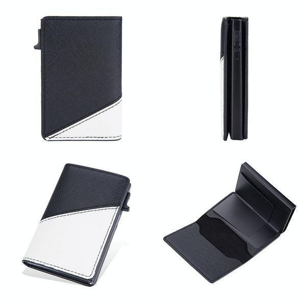 Anti Theft Rfid Leather Wallet Secure Design Black Wallets