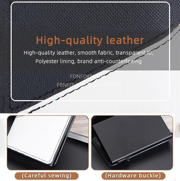 Anti Theft Rfid Leather Wallet Secure Design Black Wallets