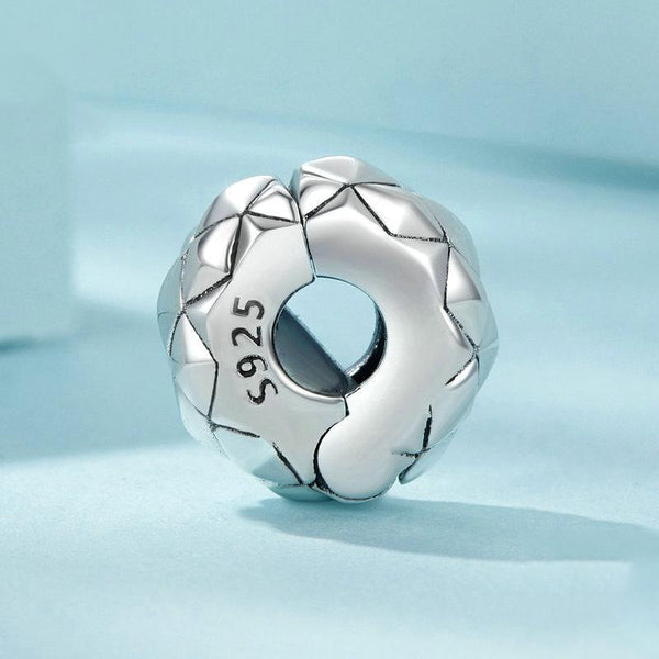 925 Sterling Silver Diy Bracelet Clip Diamond Pattern Charms & Pendants