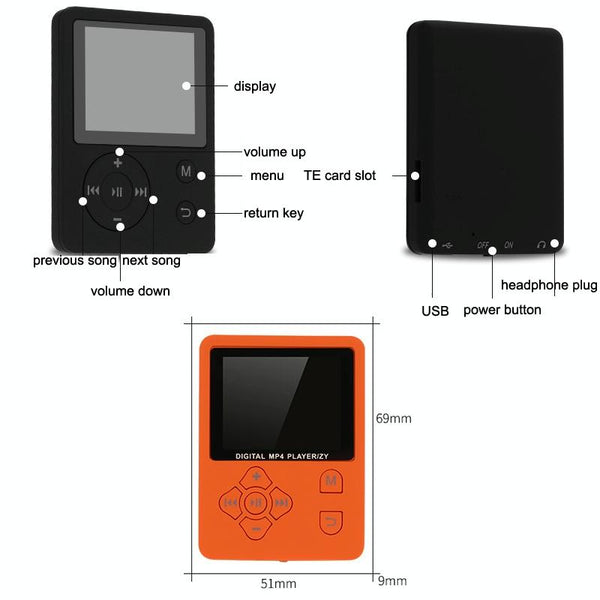 Lossless Mp4 Player With Synchronized Lyrics Cross Button Style White Ipods & Mp3 Players