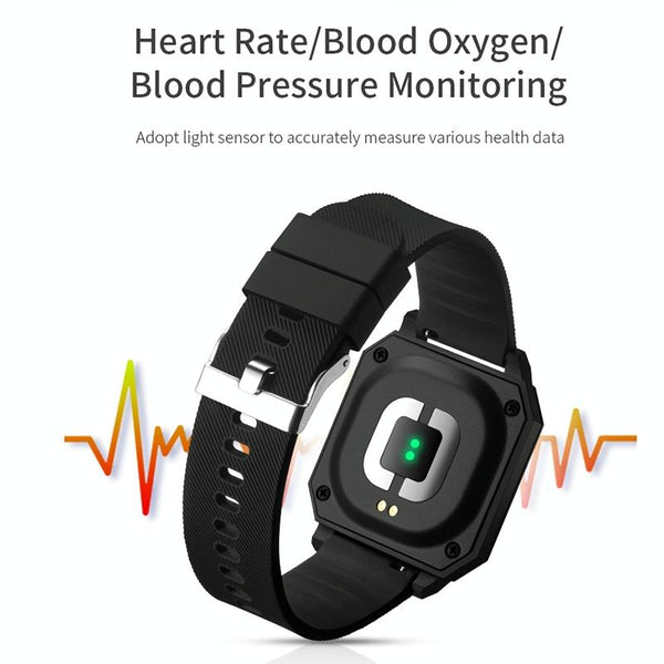 0.96" Tft Smart Watch Life Waterproof Heart Sleep Blood Pressure Monitor Black Smart Watches