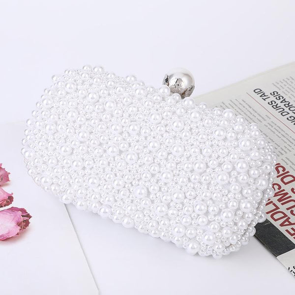 Soft Lock Pearl Evening Bag Chic Crossbody White Women's Bags & Handbags
