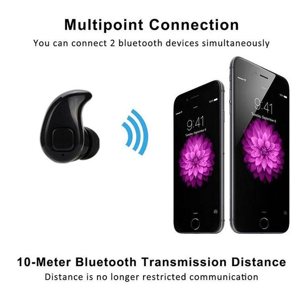 S530x Mini Hifi Handsfree Sport Wireless Bluetooth Earphone With Microphone White Earbuds