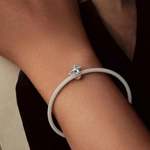 925 Sterling Silver Oxidized Airplane Starburst Beads Charms & Pendants