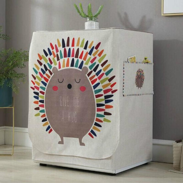 Cartoon Cotton Linen Drum Roller Washing Machine Dust Cover 83X60x60cm Size Hello Rabbit Washing Machines