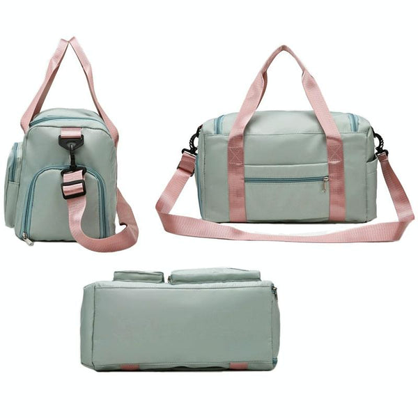 Compact Waterproof Gym Bag For Travel Size Light Grey Gym Bags