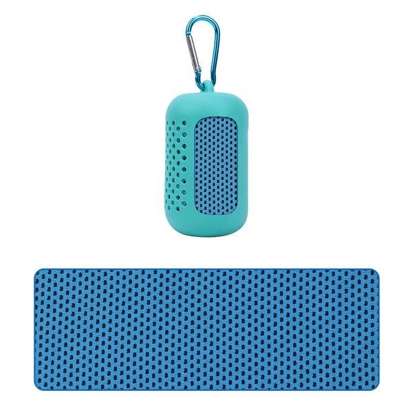 Quick Dry Sports Towel With Silicone Sleeve And Storage Bag 30X80cm Green Gym Towels