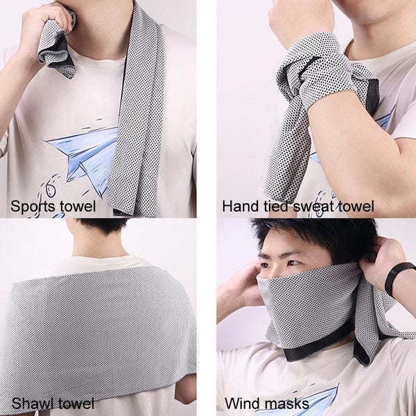 Quick Dry Sports Towel With Silicone Sleeve And Storage Bag 30X80cm Green Gym Towels