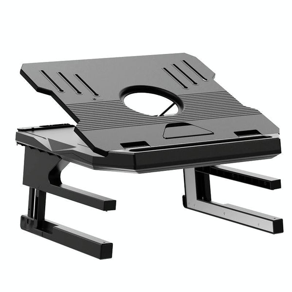 Foldable Aluminum Laptop Stand Double Layer Heightening Bracket Black Stands Holders & Car Mounts