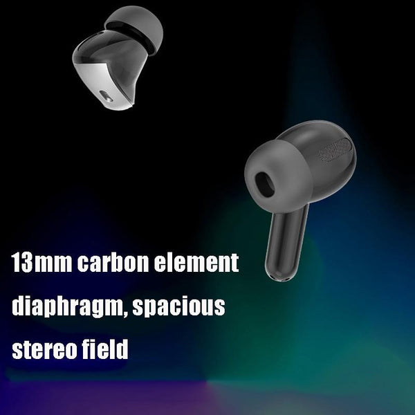Black Wireless Bluetooth Earphone With Touch Display Earbuds
