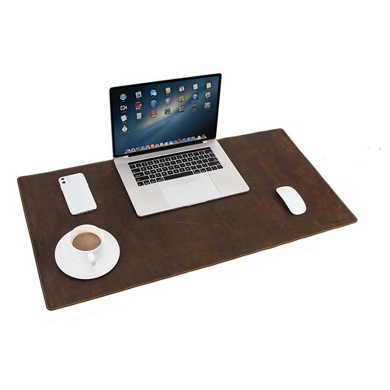 Retro Crazy Horse Leather Desk Pad Anti Slip Desk Mats