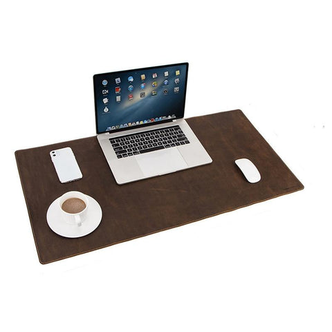 Retro Crazy Horse Leather Desk Pad Anti Slip Desk Mats