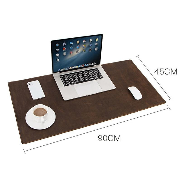 Retro Crazy Horse Leather Desk Pad Anti Slip Desk Mats
