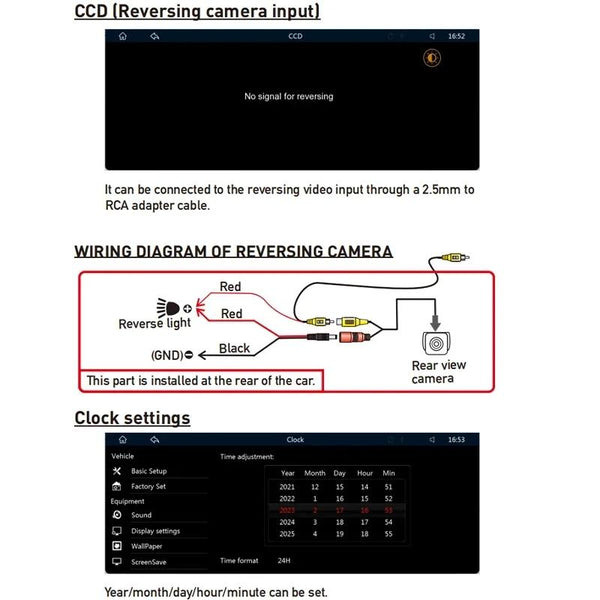 10.26 Inch Car Display Carplay / Android Auto Screen Mirroring Camera Other Car Video