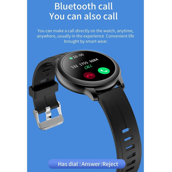 1.3 Inch Ips Colour Screen Ip67 Waterproof Smart Watch Support Sleep Monitor Heart Rate Blood Pressure Black Smart Watches