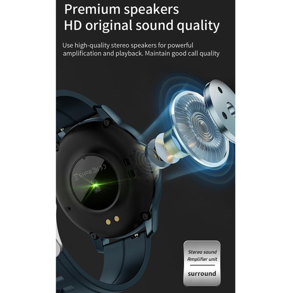 1.3 Inch Ips Colour Screen Ip67 Waterproof Smart Watch Support Sleep Monitor Heart Rate Blood Pressure Black Smart Watches