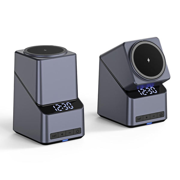 180 Rotating 4 In Magnetic Wireless Charger Grey Chargers & Cradles