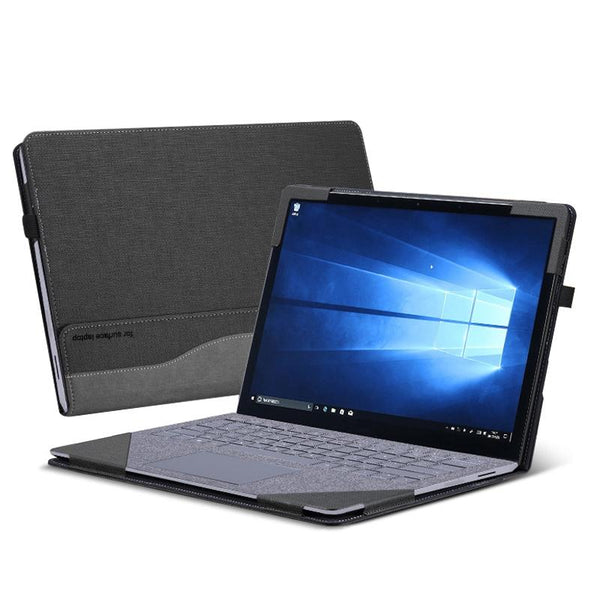 Versatile 13.5 Leather Laptop Sleeve For Microsoft Surface Multi Functional Blue Laptop Cases & Bags