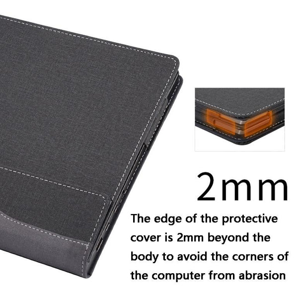 Versatile 13.5 Leather Laptop Sleeve For Microsoft Surface Multi Functional Blue Laptop Cases & Bags