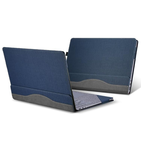 Versatile 13.5 Leather Laptop Sleeve For Microsoft Surface Multi Functional Blue Laptop Cases & Bags