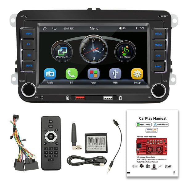 7 Inch Car Mp5 Player With Carplay / Android Auto F9070 Black Video In Dash Units W/O Gps