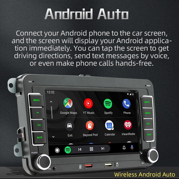 7 Inch Car Mp5 Player With Carplay / Android Auto F9070 Black Video In Dash Units W/O Gps