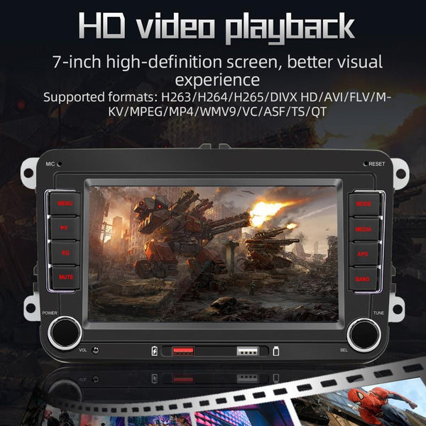 7 Inch Car Mp5 Player With Carplay / Android Auto F9070 Black Video In Dash Units W/O Gps