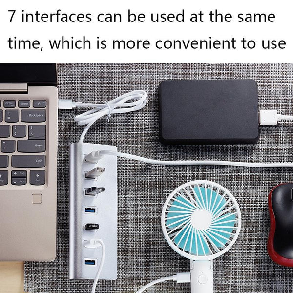 7 Port Aluminum Usb2.0 Hub Usb Cables Hubs & Adapters