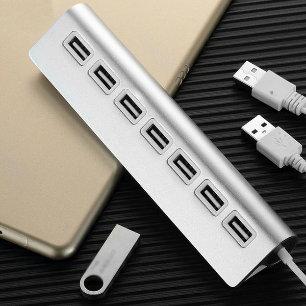 7 Port Aluminum Usb2.0 Hub Usb Cables Hubs & Adapters