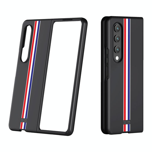 For Samsung Galaxy Z Fold4 5G Frosted Skin Case Slim & Stylish Black Color Bar Cases Covers & Skins