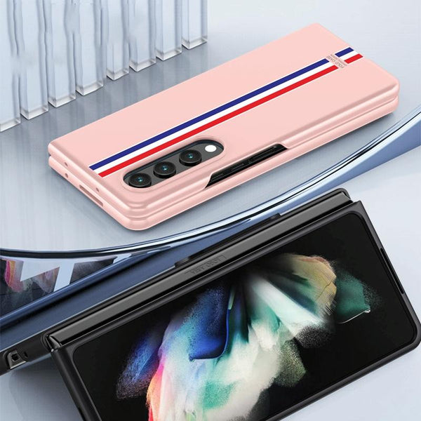 For Samsung Galaxy Z Fold4 5G Frosted Skin Case Slim & Stylish Black Color Bar Cases Covers & Skins