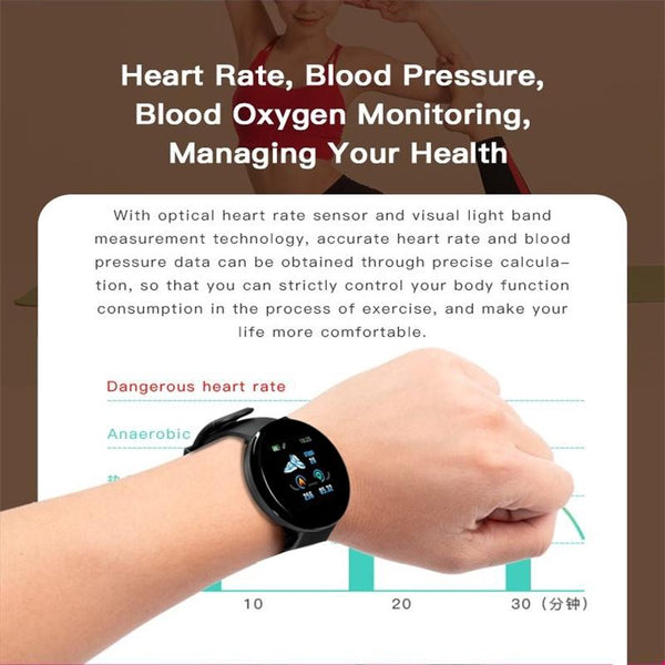 Veile Studios Smart Watch With Call Reminder And Health Monitoring Waterproof Blue Watches