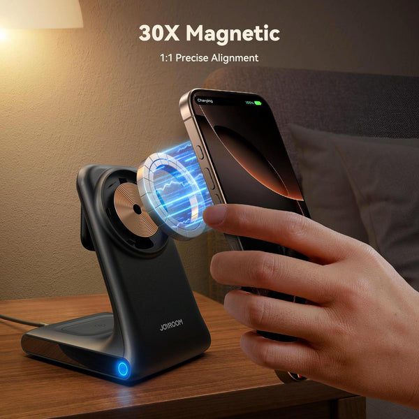 3 In 1 Magnetic Wireless Charger & Phone Holder Chargers & Cradles