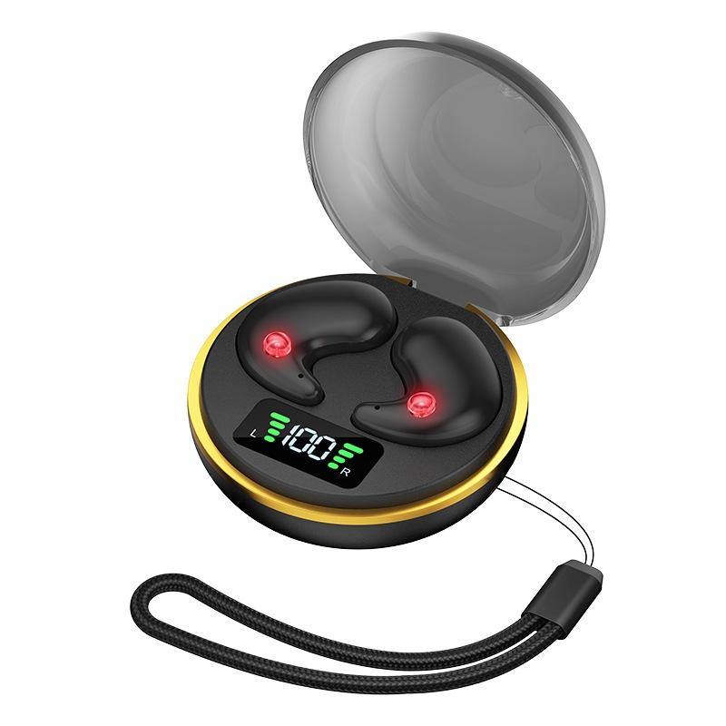 Mini Invisible Bluetooth Earphones With Charging Case Black Earbuds