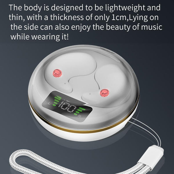 Mini Invisible Bluetooth Earphones With Charging Case Black Earbuds